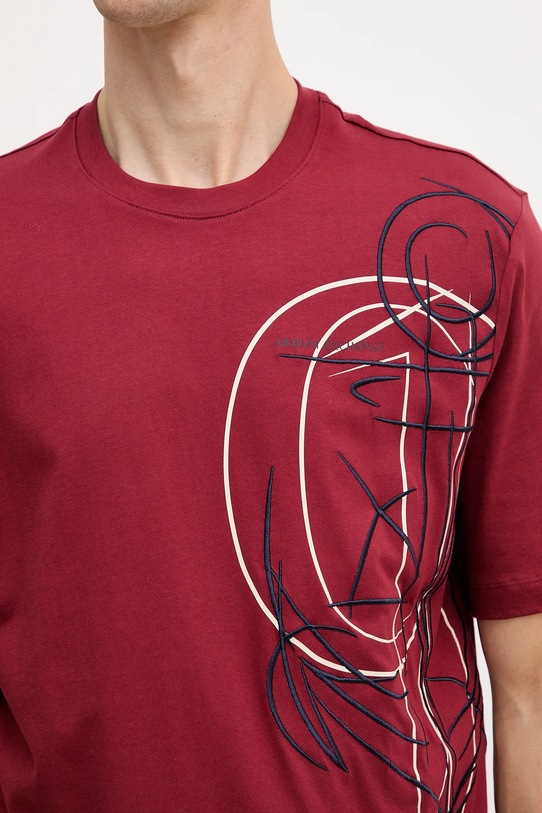 Armani Exchange t-shirt bawełniany XM001441.AF10362 bordowy