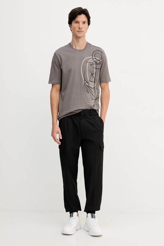 Armani Exchange t-shirt bawełniany XM001441.AF10362 brązowy AW25