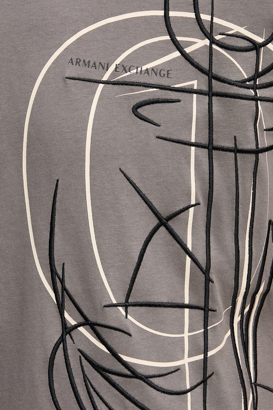 Armani Exchange t-shirt bawełniany XM001441.AF10362 brązowy