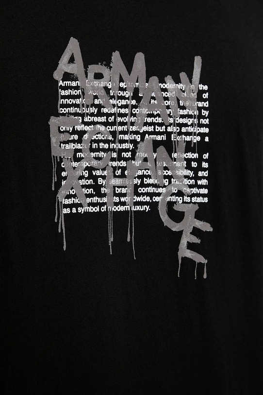Armani Exchange t-shirt bawełniany XM001450.AF10358 czarny