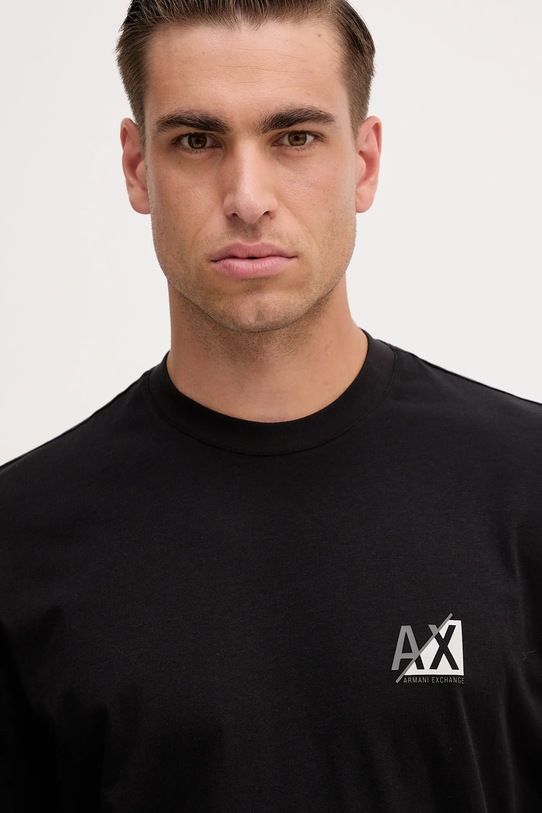 Бавовняна футболка Armani Exchange чорний XM001451.AF10356