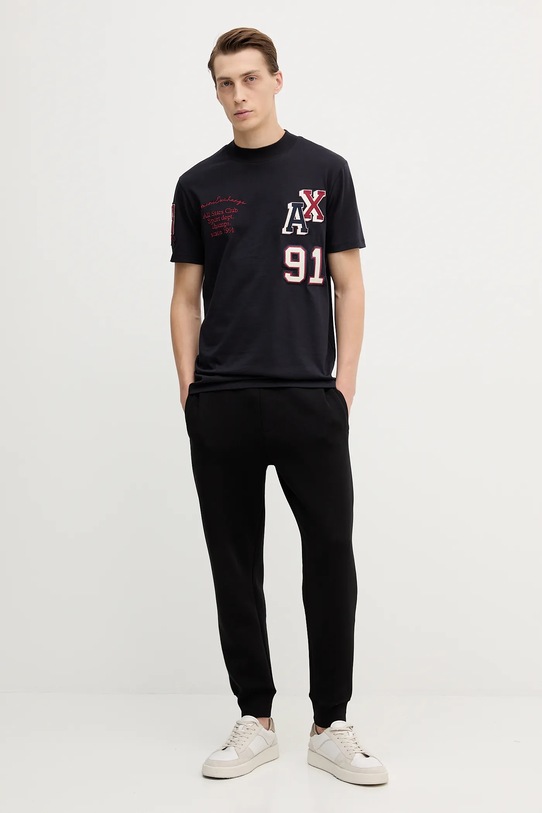 Armani Exchange t-shirt bawełniany XM001452.AF10361 granatowy AW25