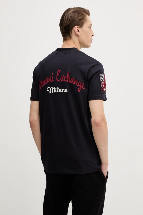 Odzież Armani Exchange t-shirt bawełniany XM001452.AF10361 granatowy