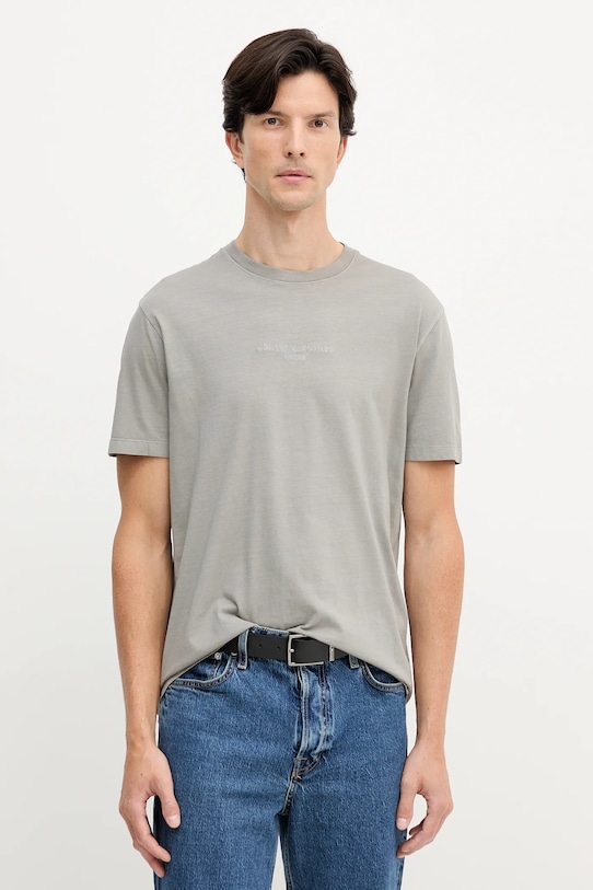 Armani Exchange t-shirt bawełniany bawełna szary XM001940.AF16283