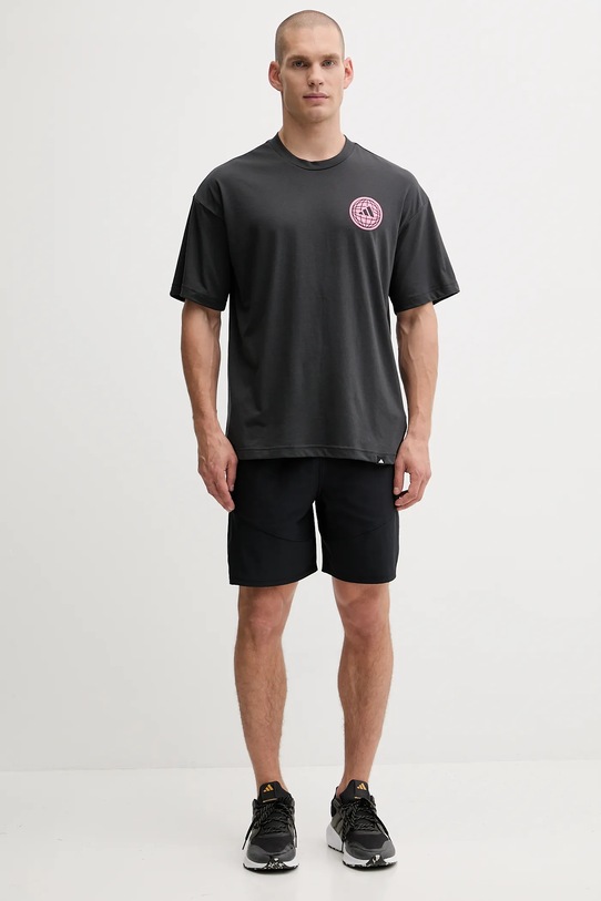 adidas Performance t-shirt treningowy WORKOUT ESSENTIALS PLUS KC5853 szary AW25