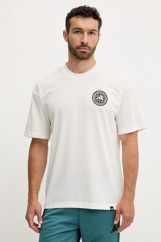 Odzież adidas Performance t-shirt treningowy WORKOUT ESSENTIALS PLUS KC5855 beżowy