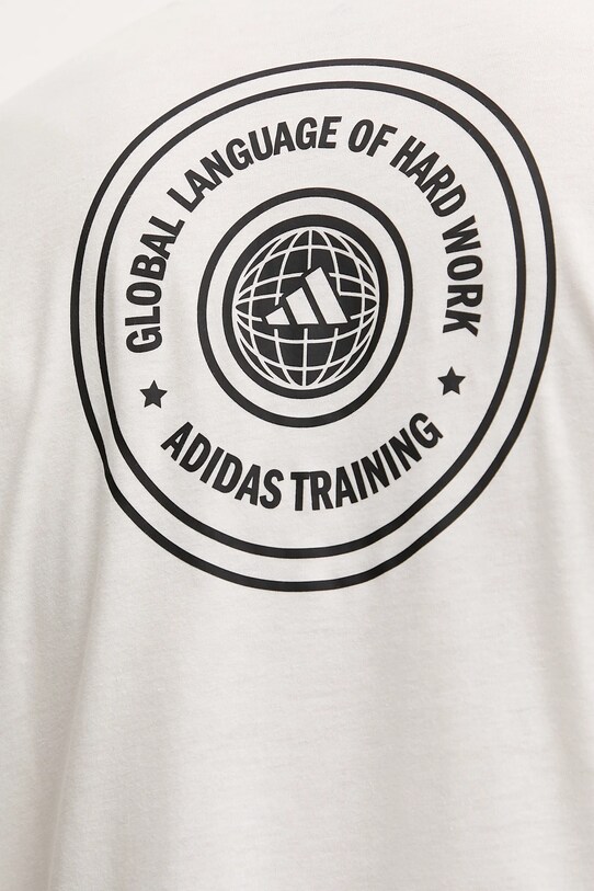 adidas Performance t-shirt treningowy WORKOUT ESSENTIALS PLUS KC5855 beżowy