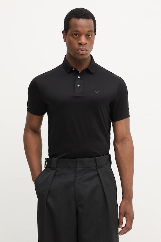 Emporio Armani polo regular czarny 8N1F96.1JUVZ