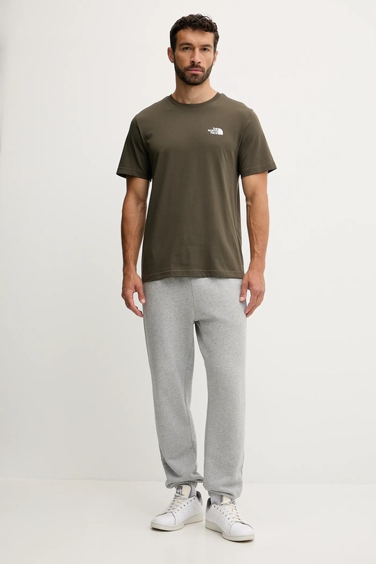 Μπλουζάκι The North Face Simple Dome NF0A87NG21L1 πράσινο AW25
