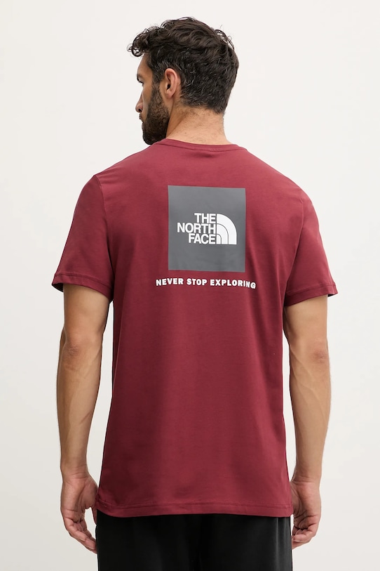 Îmbrăcăminte The North Face tricou din bumbac Redbox NF0A87NPDO31 burgundia