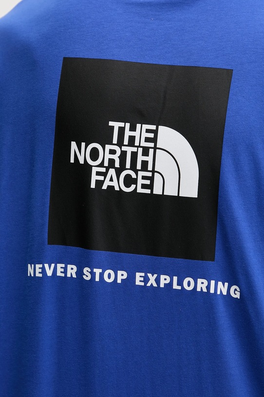 The North Face tricou din bumbac Redbox NF0A87NPEF11 albastru