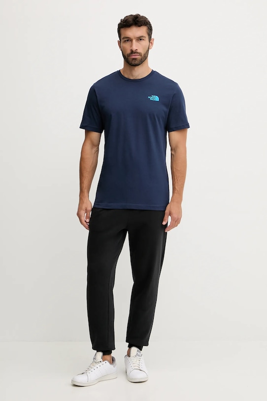 The North Face tricou din bumbac Redbox NF0A87NPI851 albastru AW25