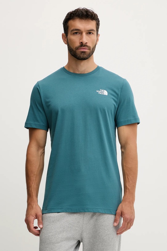 Îmbrăcăminte The North Face tricou din bumbac Redbox Celebration NF0A87NVBQ51 turcoaz