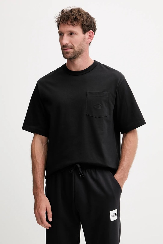 Βαμβακερό μπλουζάκι The North Face Dome Relaxed βαμβάκι μαύρο NF0A8DYPJK31
