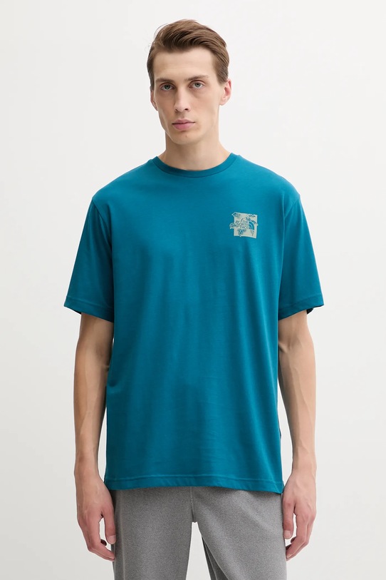 Îmbrăcăminte The North Face tricou din bumbac Connect Relaxed NF0A8E3YBSI1 turcoaz