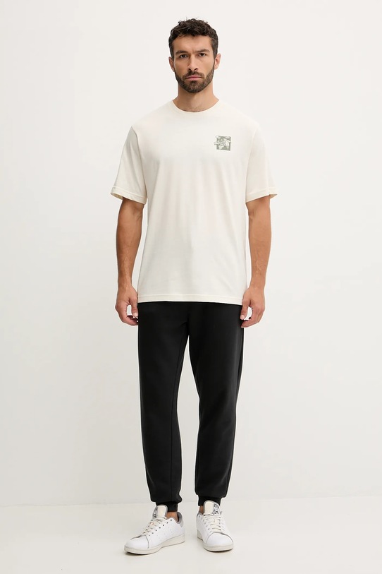 Bavlněné tričko The North Face Connect Relaxed NF0A8E3YQLI1 béžová AW25