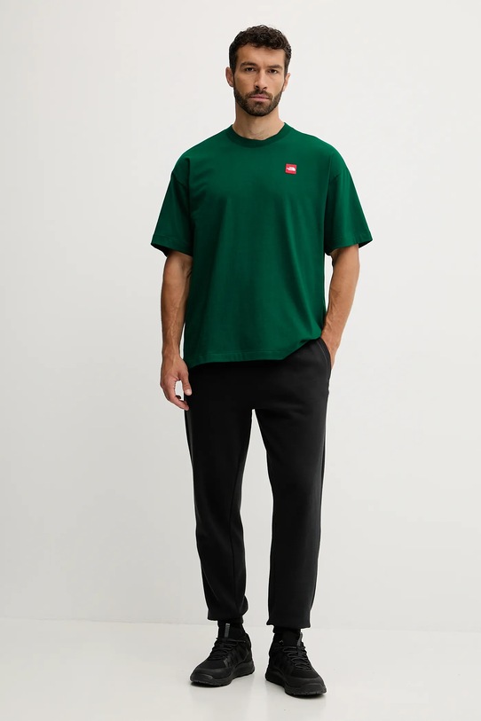 Βαμβακερό μπλουζάκι The North Face Redbox NF0A8EG51KI1 πράσινο AW25