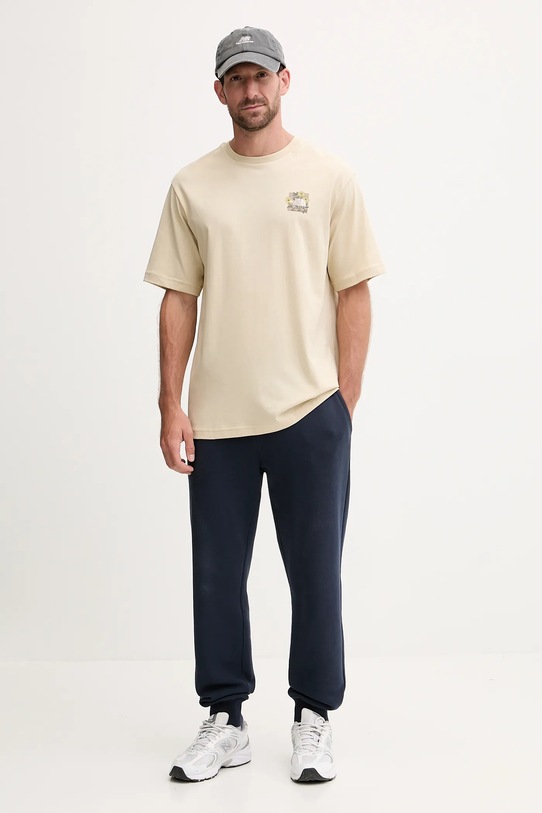 Βαμβακερό μπλουζάκι The North Face Connected Relaxed NF0A8EGW3X41 μπεζ AW25