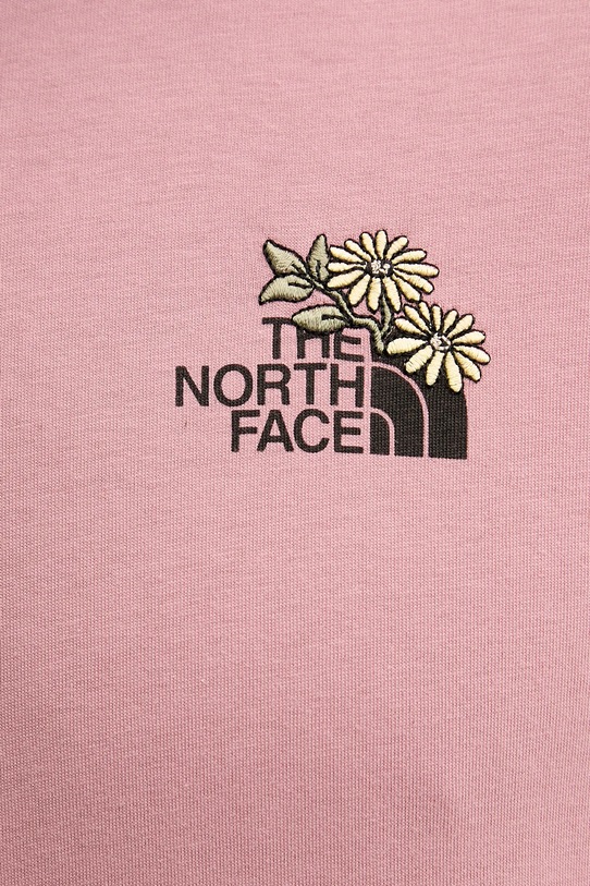 Bavlněné tričko The North Face Flower Dome NF0A8EGXHCS1 růžová