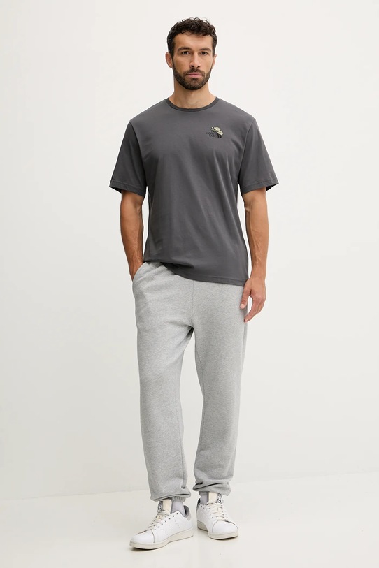 Bavlněné tričko The North Face Flower Dome NF0A8EGXRHI1 šedá AW25