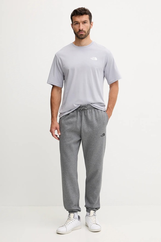 Bombažna kratka majica The North Face NF0A8F2GBOB1 modra AW25