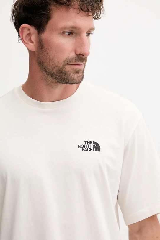 Βαμβακερό μπλουζάκι The North Face μπεζ NF0A8F2GQLI1