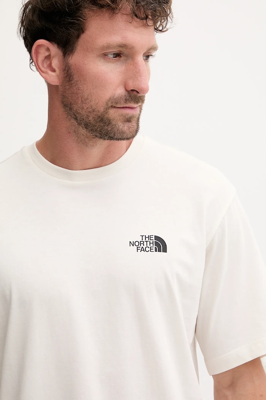 The North Face t-shirt bawełniany beżowy NF0A8F2GQLI1