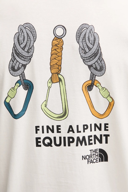 Βαμβακερό μπλουζάκι The North Face NF0A8F2GQLI1 μπεζ
