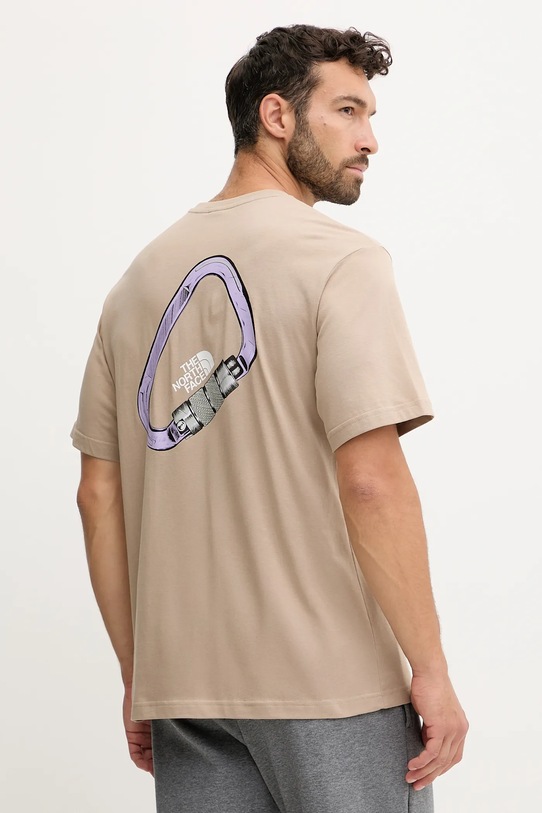The North Face pamut póló Explore Carabiner pamut barna NF0A8F2HBOX1
