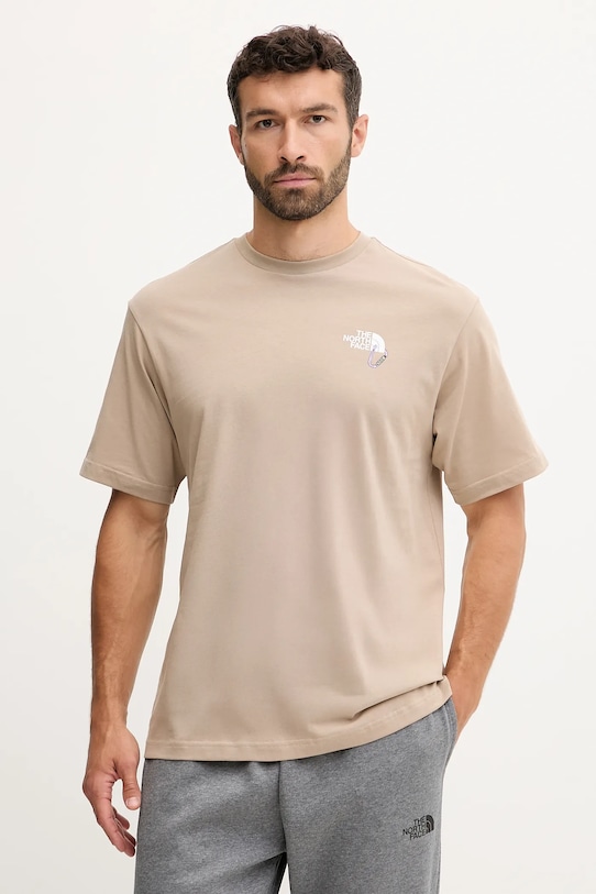 Îmbrăcăminte The North Face tricou din bumbac Explore Carabiner NF0A8F2HBOX1 maro