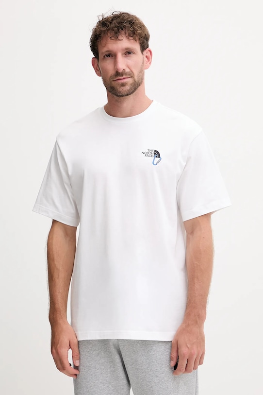 Îmbrăcăminte The North Face tricou din bumbac Explore Carabiner NF0A8F2HFN41 alb