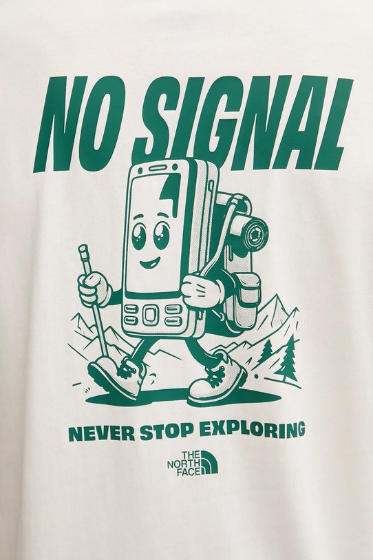 Bavlněné tričko The North Face No Signal NF0A8F2MQLI1 béžová