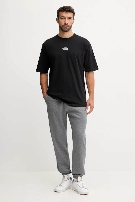 The North Face t-shirt bawełniany Mountain Fun NF0A8F2NJK31 czarny AW25