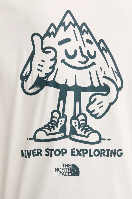 Bavlněné tričko The North Face Mountain Fun NF0A8F2NQLI1 béžová
