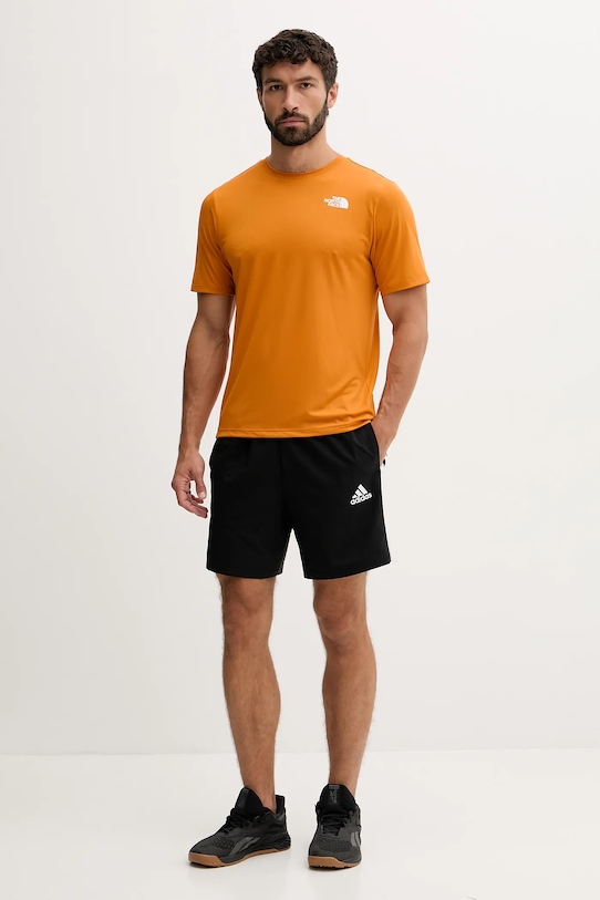 The North Face t-shirt treningowy 24/7 NF0A894BBRO1 pomarańczowy AW25