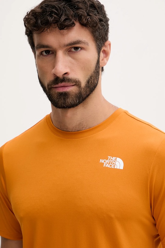 The North Face t-shirt treningowy 24/7 pomarańczowy NF0A894BBRO1