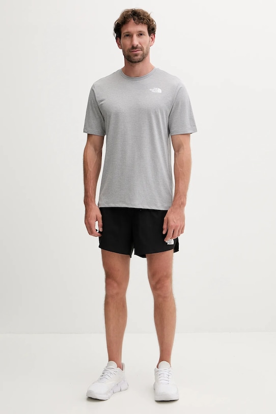 The North Face t-shirt sportowy 24/7 NF0A894BCQO1 szary AW25