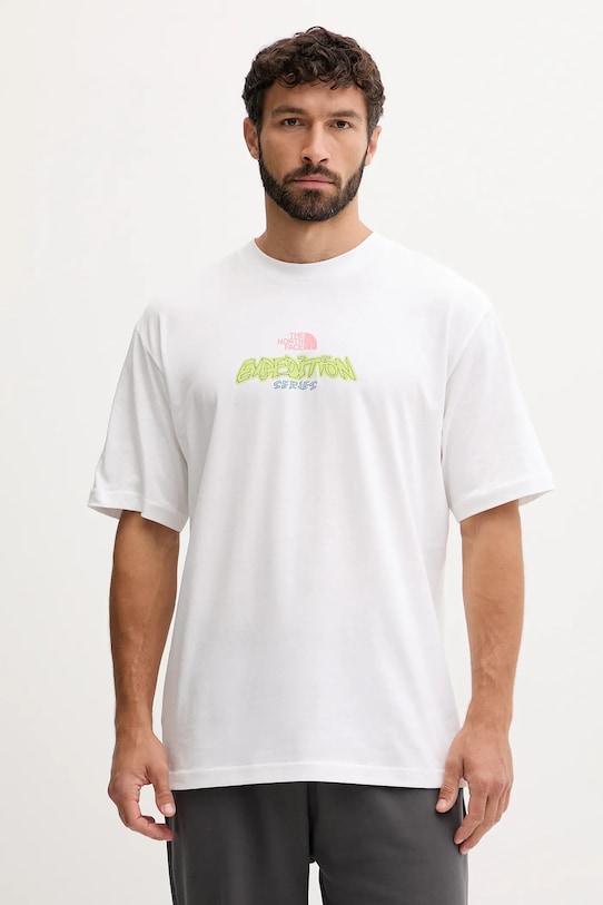 Îmbrăcăminte The North Face tricou din bumbac Expedition Celebration NF0A8E3CFN41 alb