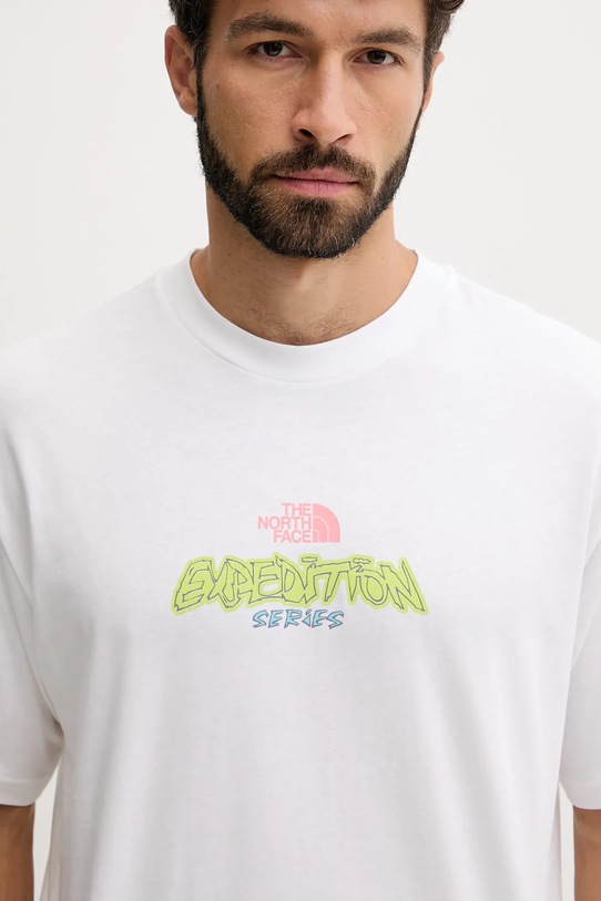 The North Face t-shirt bawełniany Expedition Celebration biały NF0A8E3CFN41