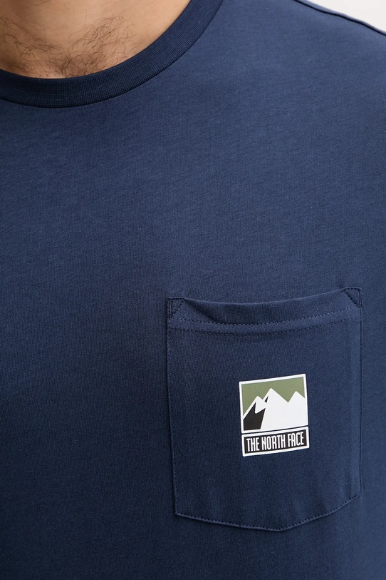 The North Face t-shirt bawełniany NF0A8E3M8K21 granatowy