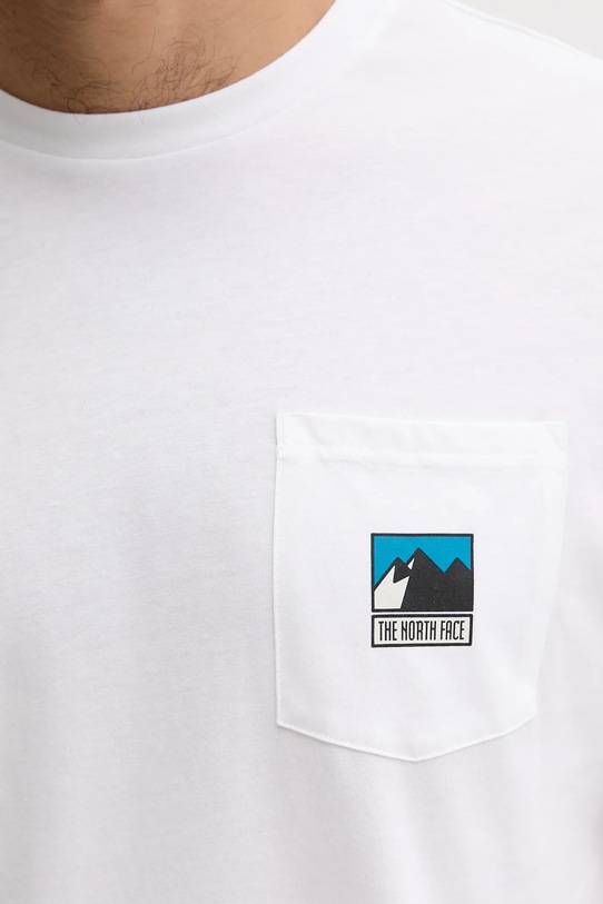 The North Face tricou din bumbac NF0A8E3MFN41 alb