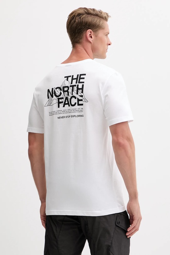 Odzież The North Face t-shirt bawełniany Mountain Sketch NF0A8EE8FN41 biały