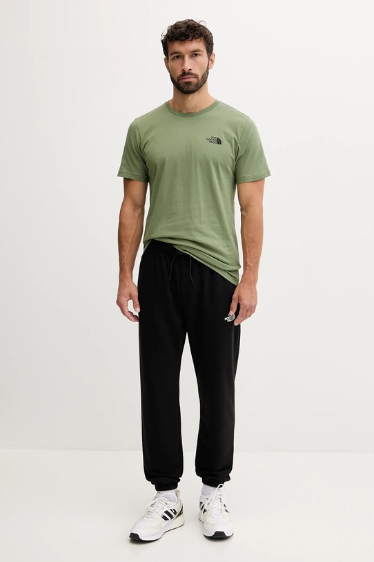 The North Face pamut póló NF0A8EE9BO91 zöld AW25