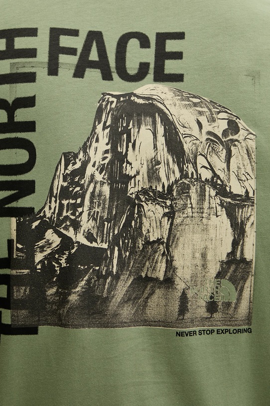 The North Face pamut póló NF0A8EE9BO91 zöld