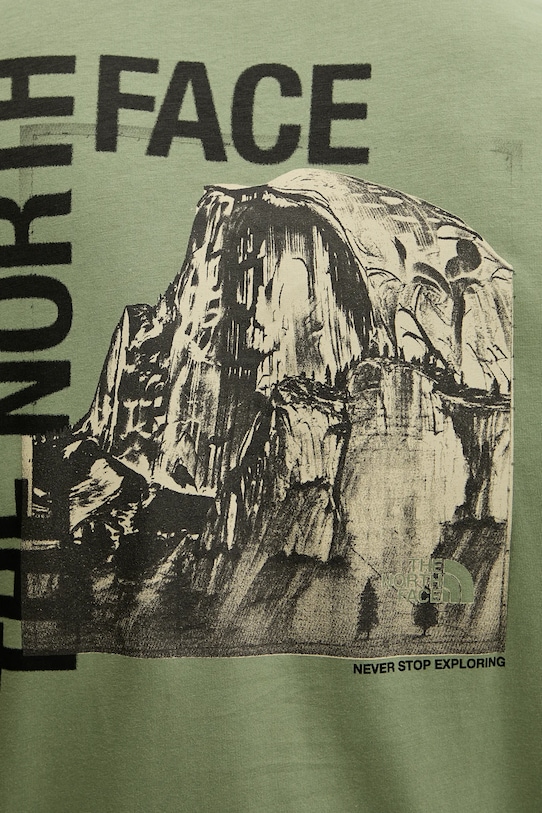 The North Face tricou din bumbac NF0A8EE9BO91 verde