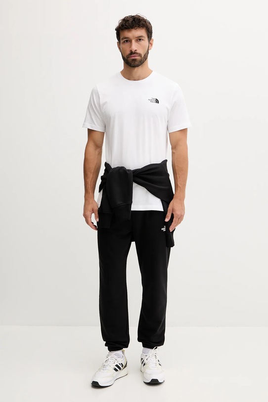 The North Face tricou din bumbac NF0A8EE9FN41 alb AW25