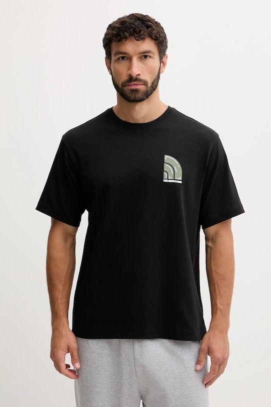 The North Face t-shirt bawełniany nadruk czarny NF0A8F2RJK31