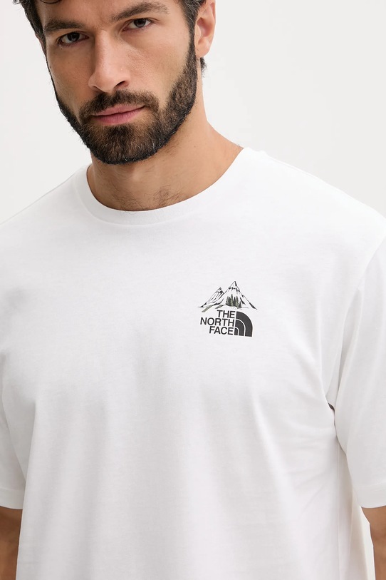 Βαμβακερό μπλουζάκι The North Face λευκό NF0A8F2TFN41