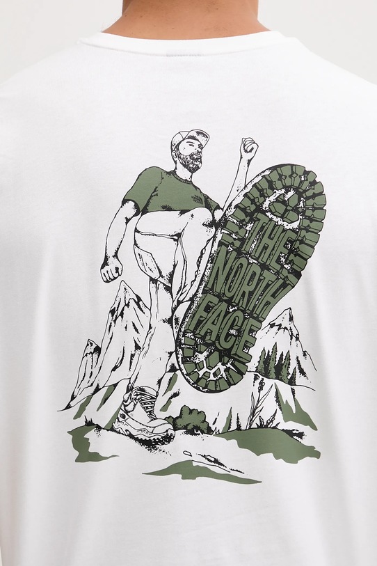 Βαμβακερό μπλουζάκι The North Face NF0A8F2TFN41 λευκό