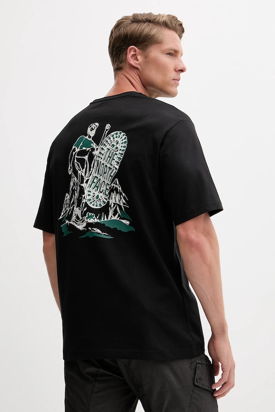 The North Face t-shirt bawełniany nadruk czarny NF0A8F2TJK31